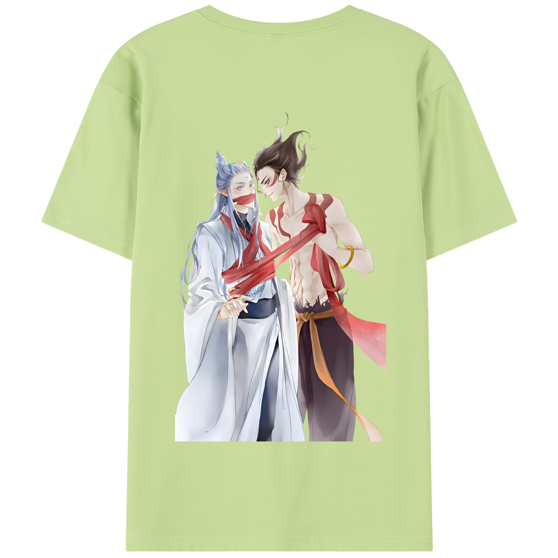 （画像用） Ne Zha 2 ナタ 魔童の大暴れ 綿100％半袖Tシャツ（背面プリント）